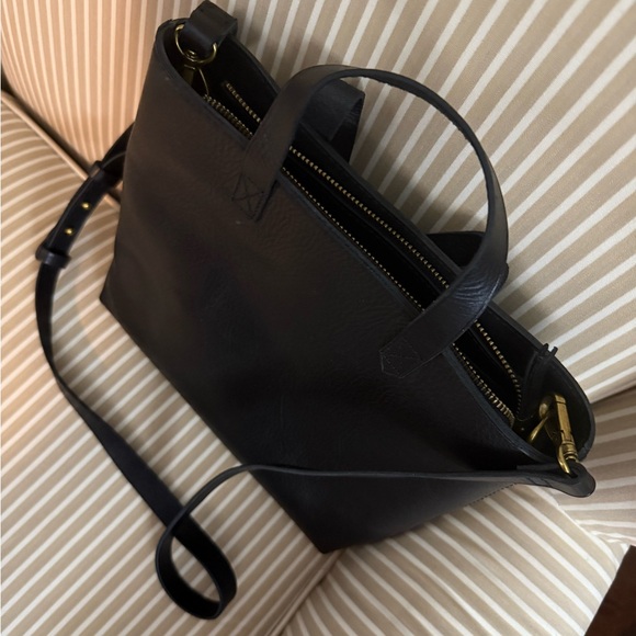 Madewell Black Leather Crossbody Bag purse - Picture 8 of 9